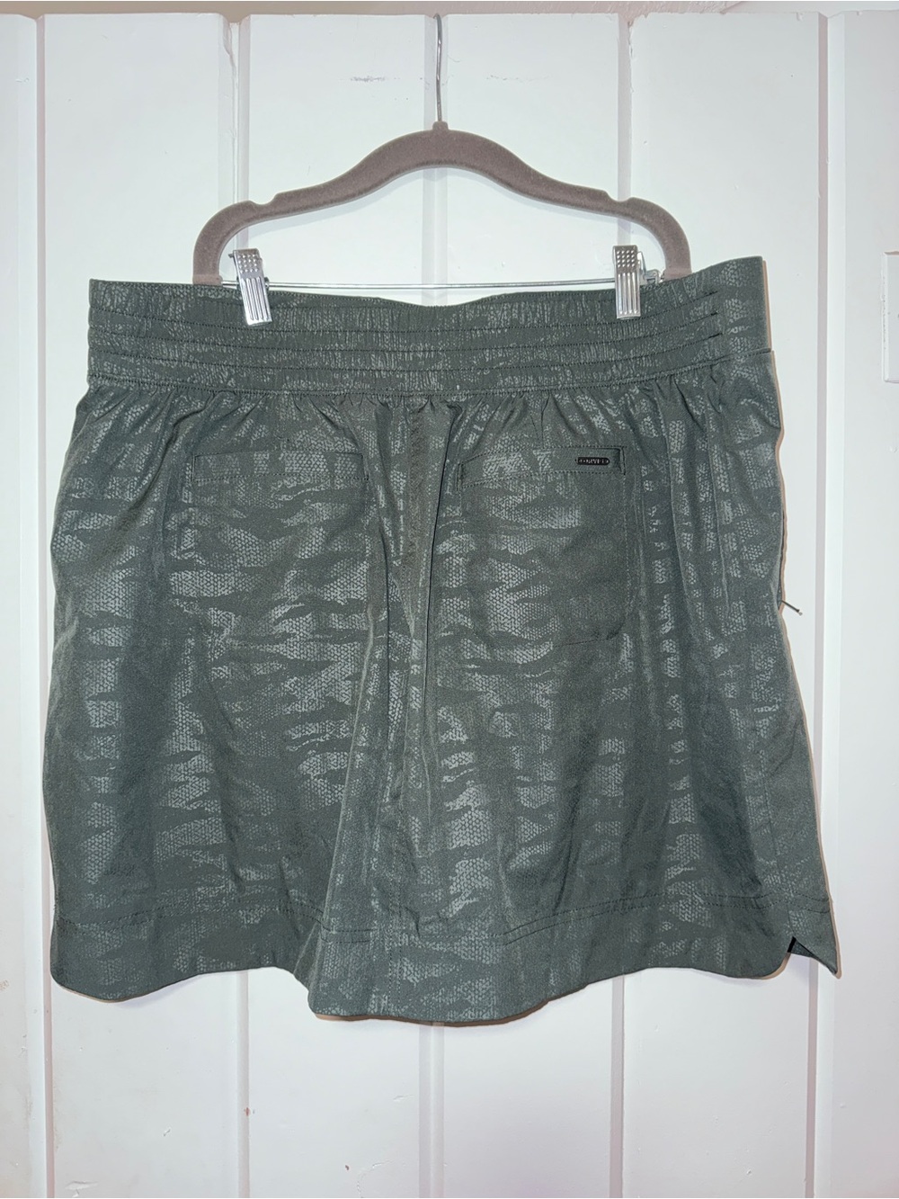 Orvis Olive Mini Active Skort with Subtle Textured Pattern
